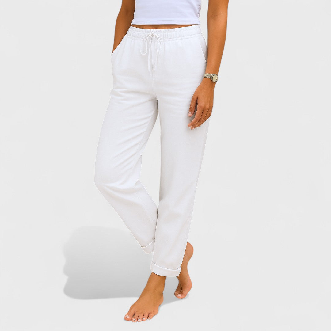 Clara - Calças de Linho Confortáveis