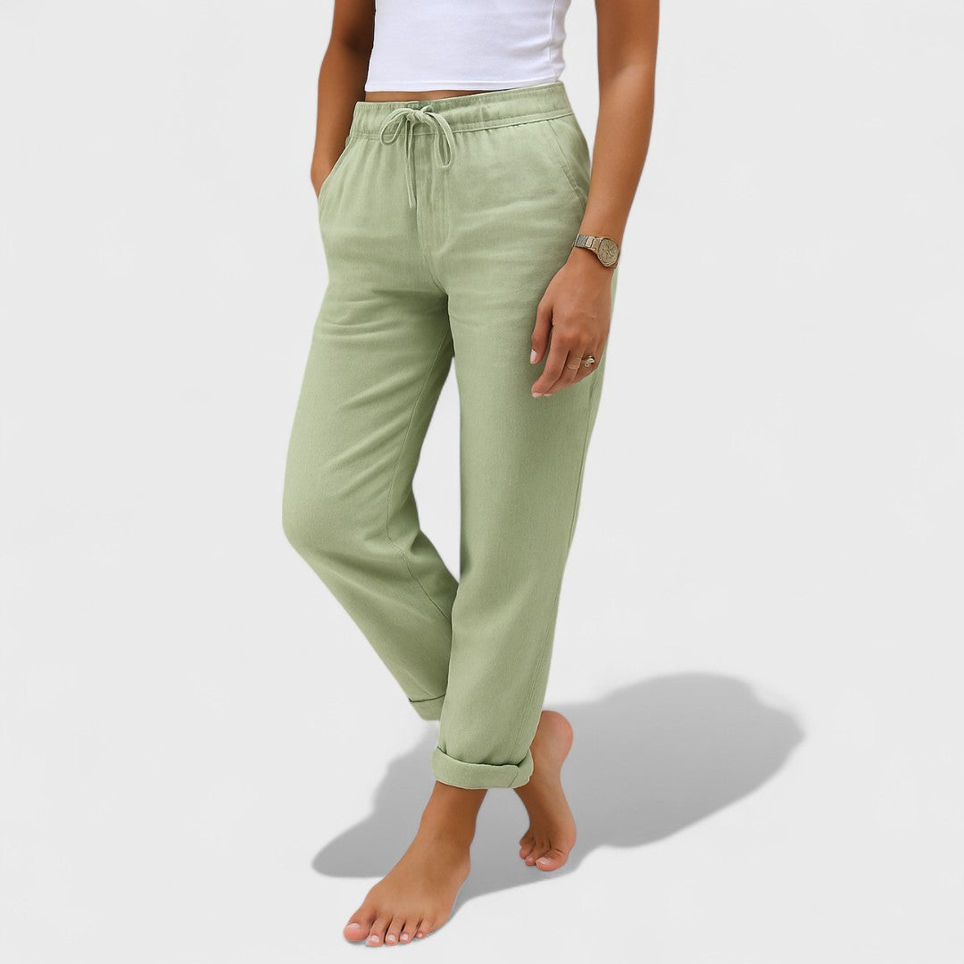 Clara - Calças de Linho Confortáveis