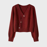 Teresa | Cardigan Premium Em Lã Merino Com Decote Em V