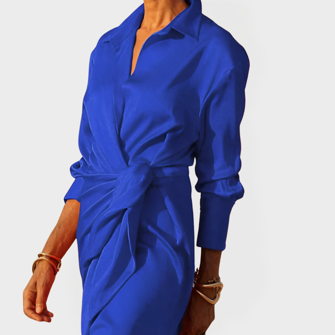 Vestido Longo para Ocasiões Formais com Laço