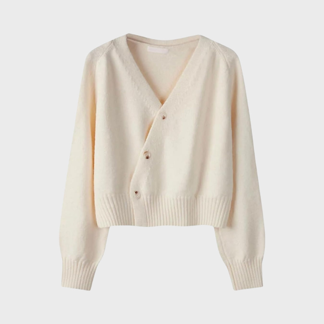 Teresa | Cardigan Premium Em Lã Merino Com Decote Em V