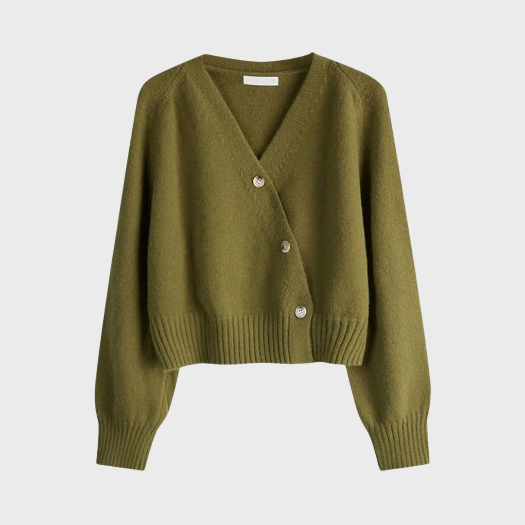 Teresa | Cardigan Premium Em Lã Merino Com Decote Em V