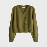 Teresa | Cardigan Premium Em Lã Merino Com Decote Em V