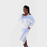 Conjunto de Verão com Sweater e Vestido para Conforto e Estilo