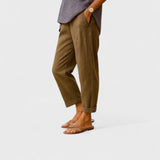 Olga - Calças de Verão em Linho e Algodão