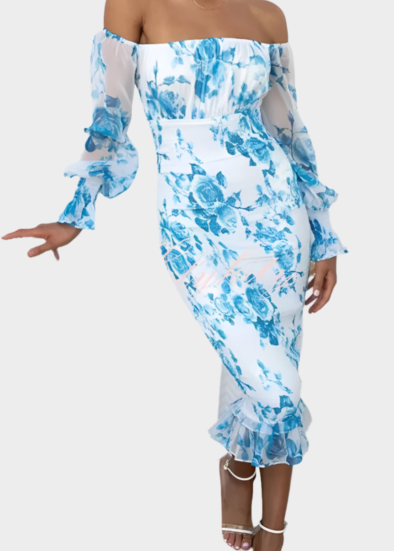 Vestido Midi Floral Doce