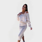 Conjunto de Verão com Sweater e Vestido para Conforto e Estilo