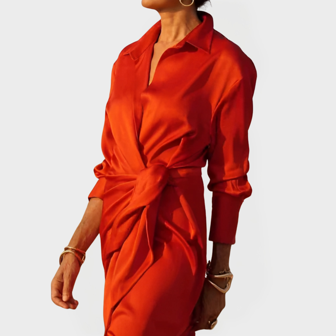 Vestido Longo para Ocasiões Formais com Laço