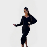 Conjunto de Verão com Sweater e Vestido para Conforto e Estilo