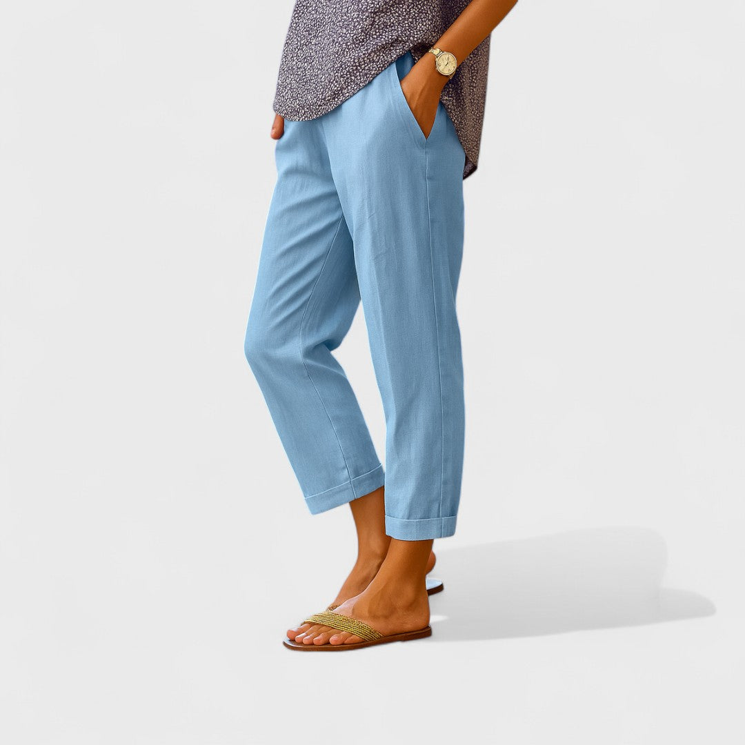 Olga - Calças de Verão em Linho e Algodão