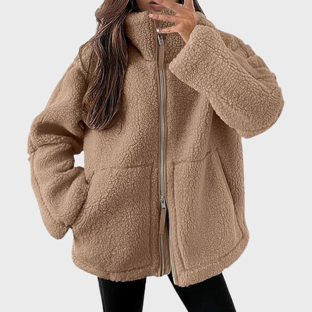 Milena | Casaco de Pelo Polar Largo