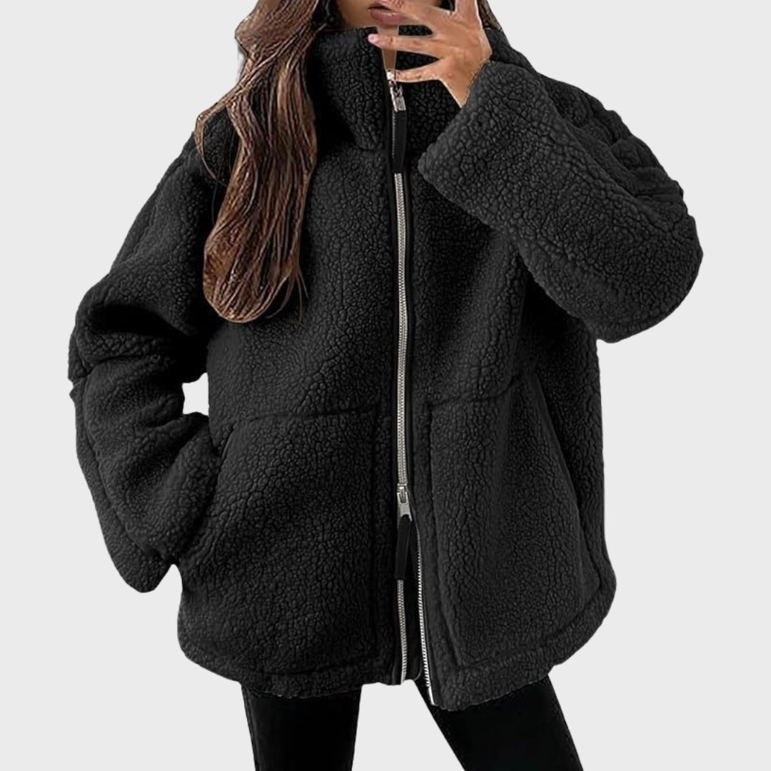 Milena | Casaco de Pelo Polar Largo