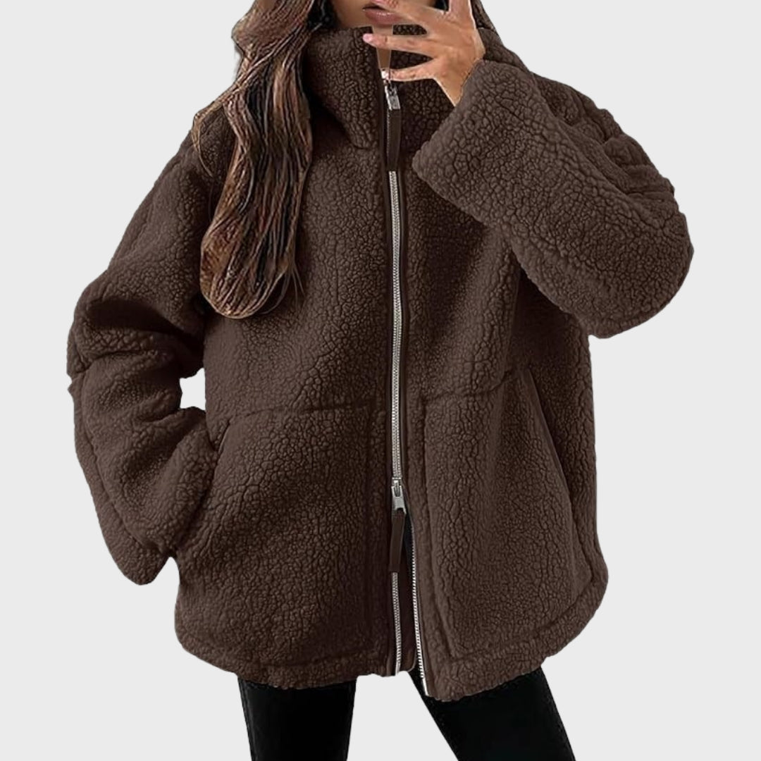 Milena | Casaco de Pelo Polar Largo