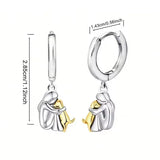 Alice Lisboa™ - Amor Animal | Elegância e amizade canina – Brincos (fecho redondo)