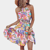 Vestido Mini Sexy com Padrão Irregular e Costas Descobertas