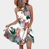 Vestido Mini Sexy com Padrão Irregular e Costas Descobertas