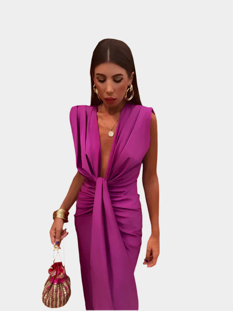 Vestido Sexy com Design Espiral