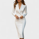 AliceLisboa™ - Vestido Midi Elegante com Blazer a Condizer