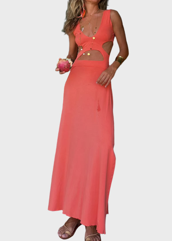 Vestido Confortável com Cut-Out