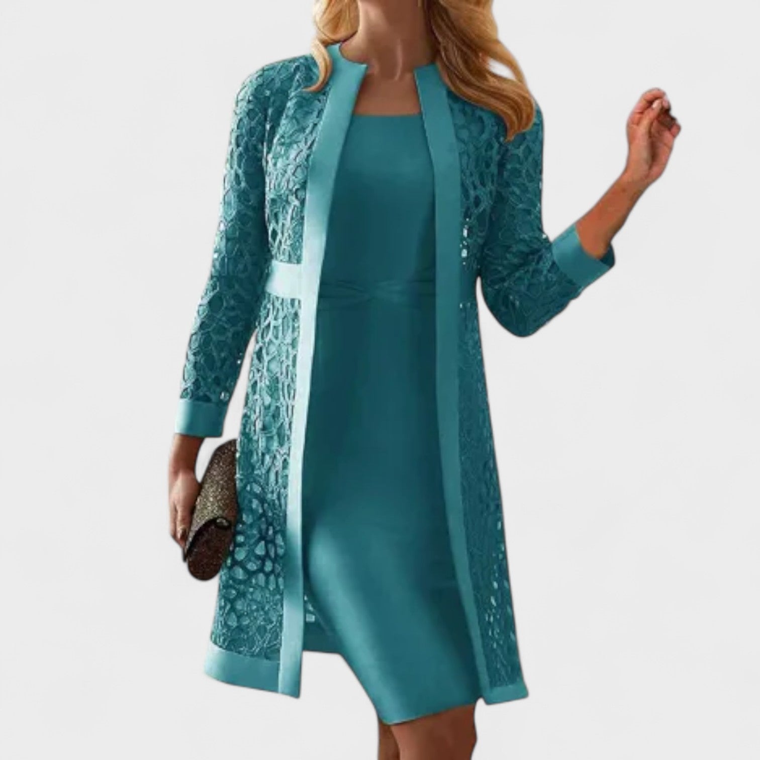 Glória - Conjunto de duas peças em renda para senhora