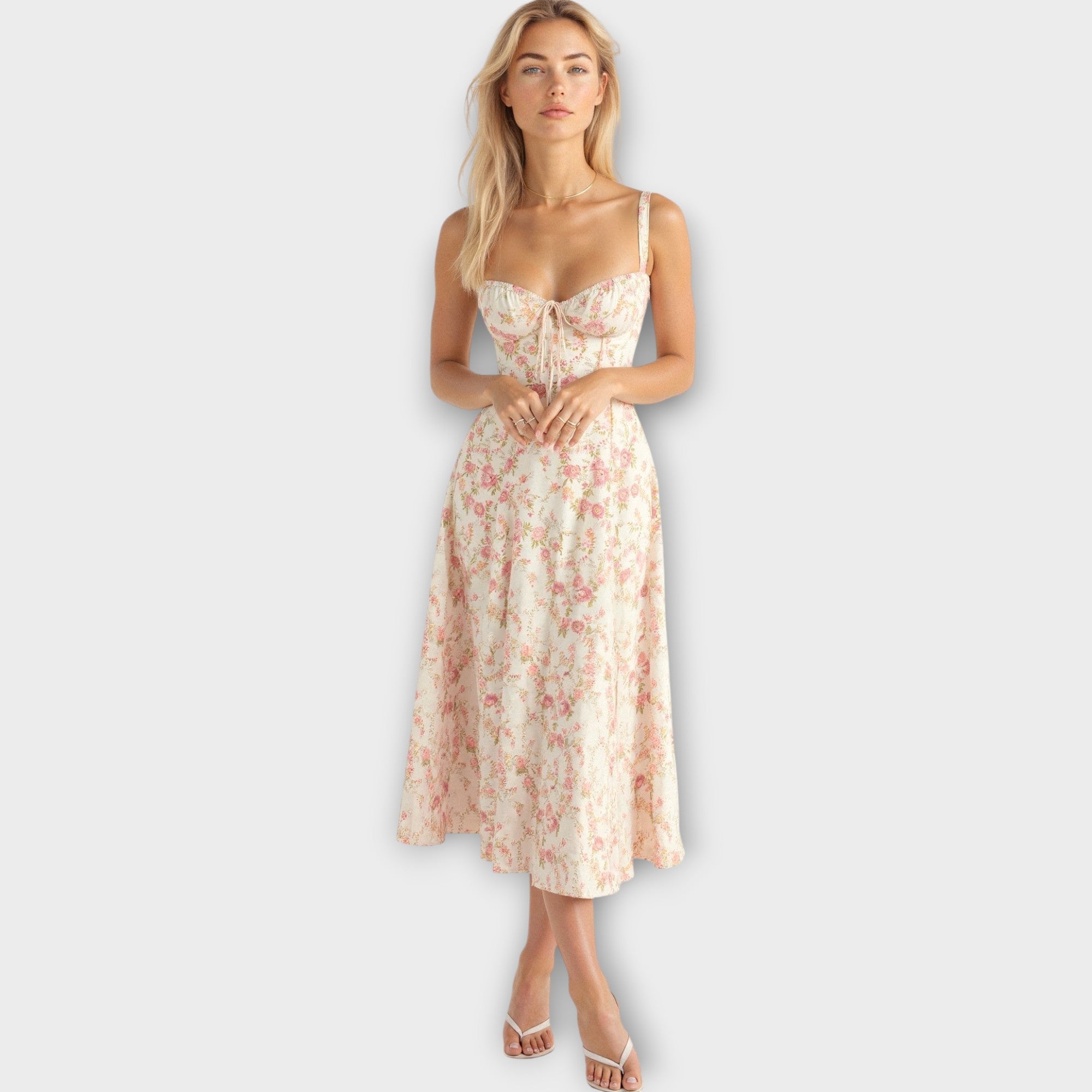 Vestido Midi com Côrse